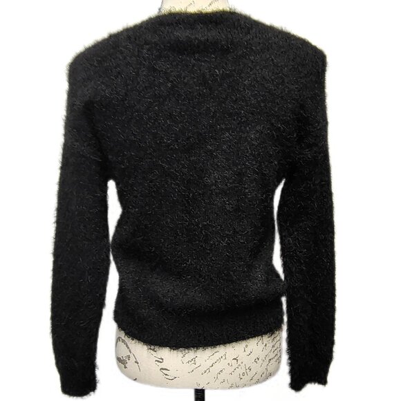 Forever 21 Eyelash Knit Sweater Small Crew Neck Mohair Y2K Cozycore Grunge Fall - Picture 2 of 4